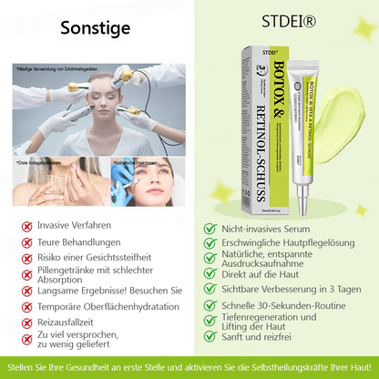 （Offizieller Store）💫 STDEI® Botox & Vitamin-A-Retinol Shot Anti-Falten Straffungscreme - Jetzt 50% im Jahresendverkauf!🔥